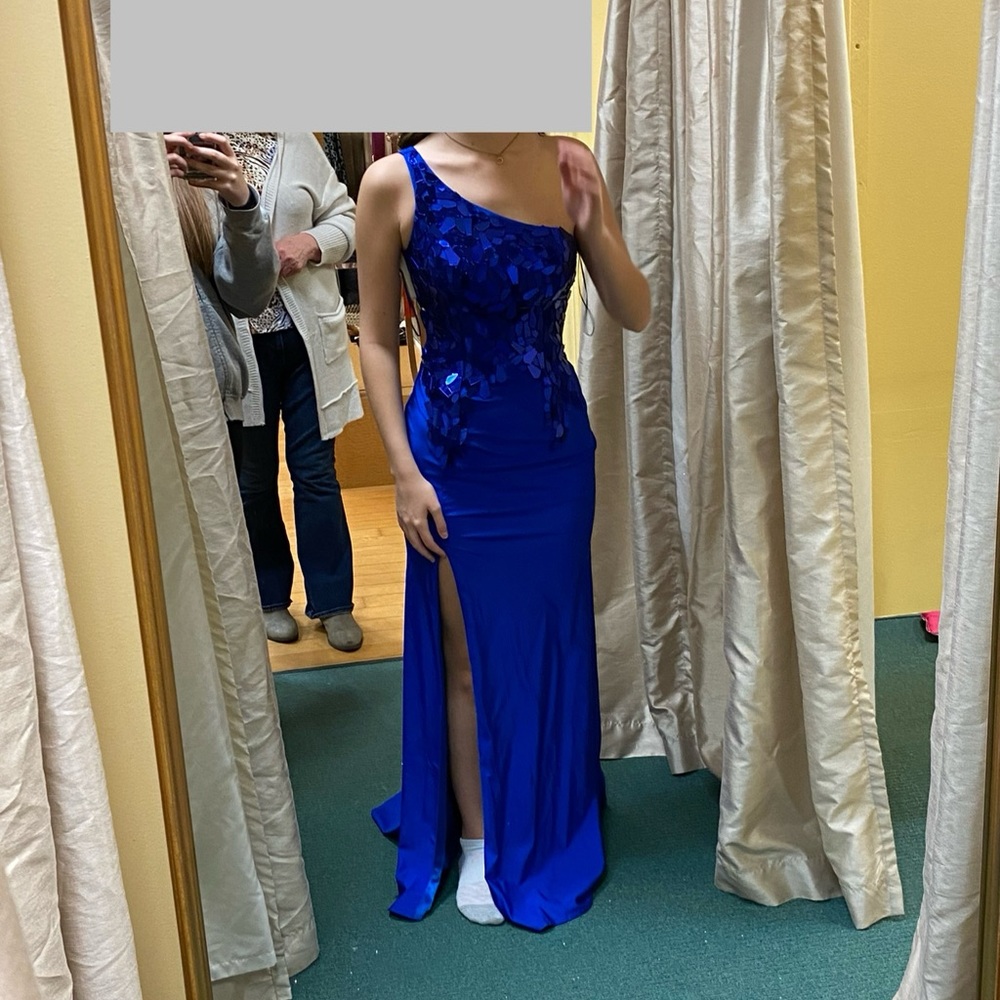 Royal blue prom dress